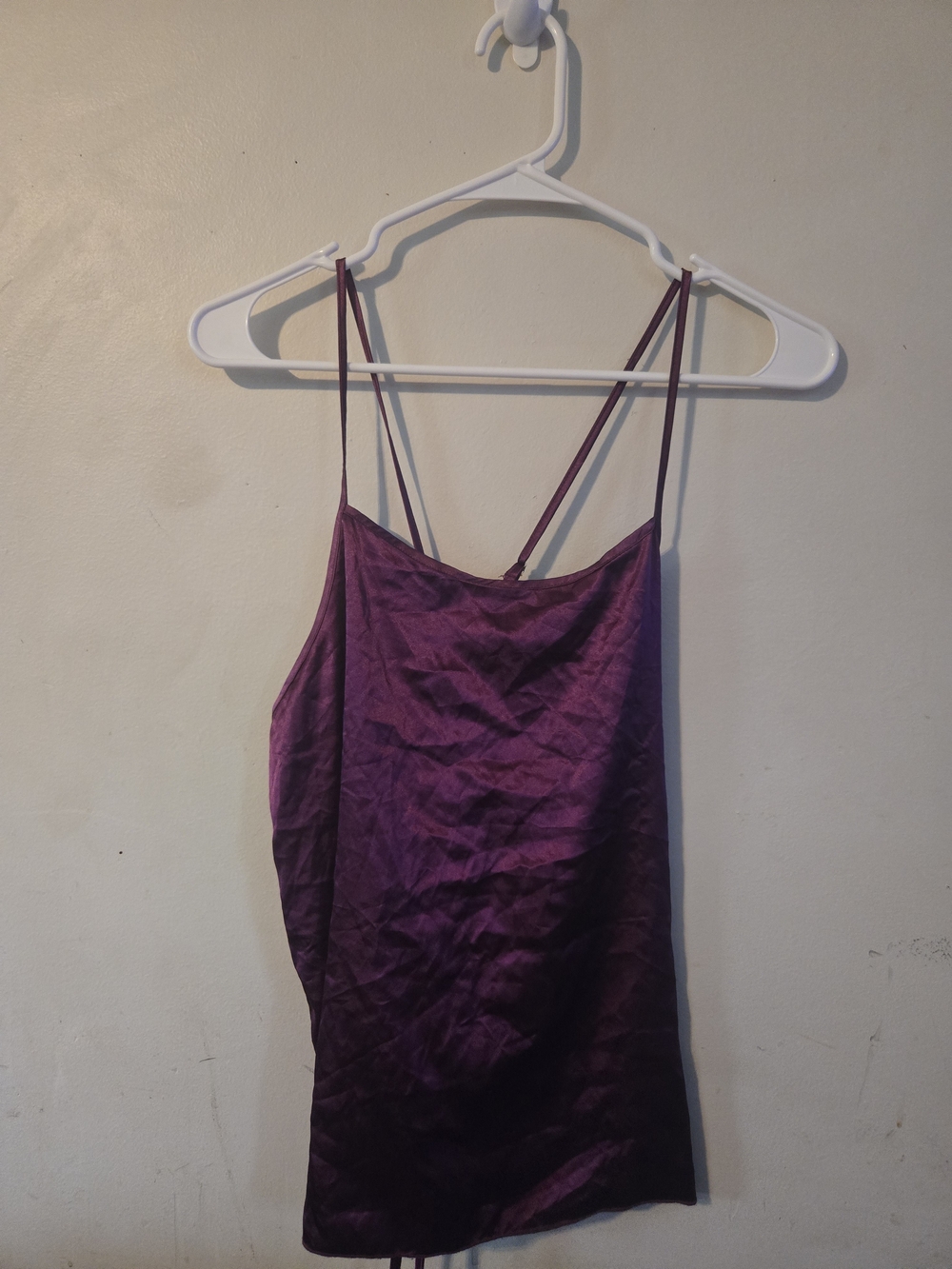 Satiny Red Spaghetti-Strap Camisole